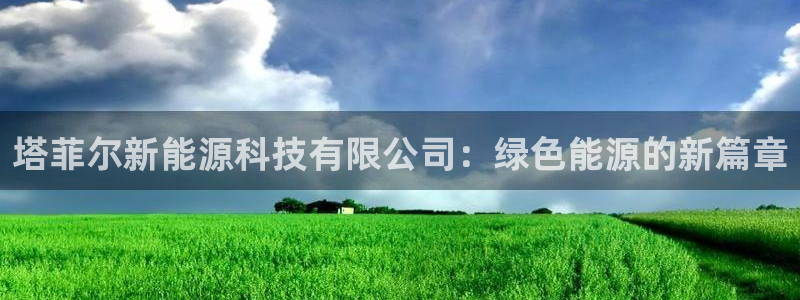 新宝gg挣钱:塔菲尔新能源科技有限公司:绿色能源的新篇章
